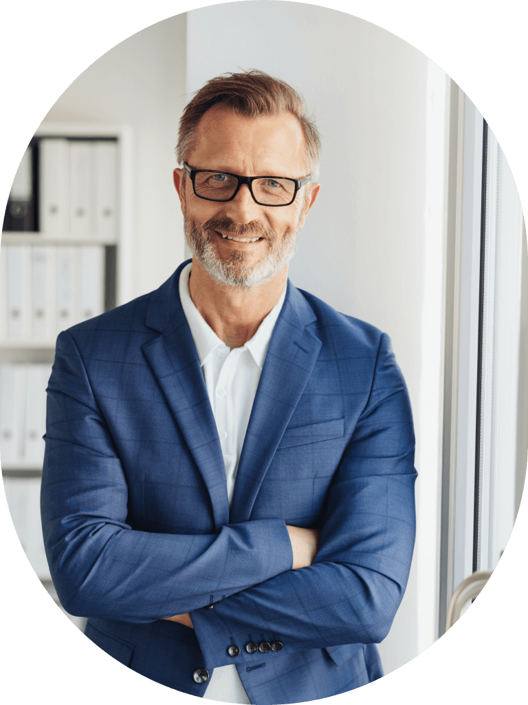 Accountant standing in office